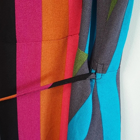 Leith Striped Long Full Length Maxi  Wrap Sleeveless Women's Colorful Dress | XS - Picture 9 of 14